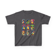 Kids Cotton Shirt, Halloween Pirate Parrot T-Shirt , Cute Hallowene Pirate Bird Costume For Boys & Girls