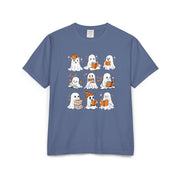 Comfort Colors T-shirt, Halloween Ghost Book Club T-Shirt, Cute Reading Ghosts Halloween T-shirt