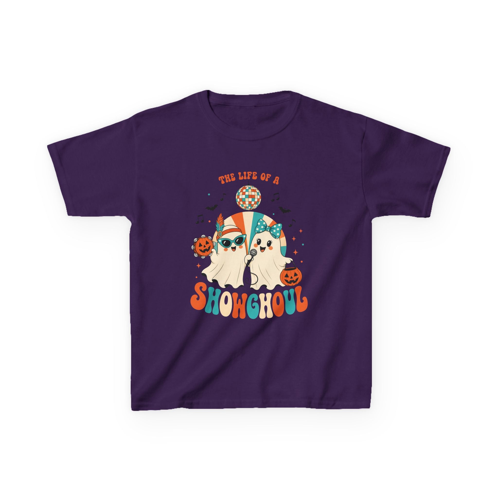 Kids Heavy Cotton Shirt, Halloween Ghost, Life Of The Showghoul funny Halloween