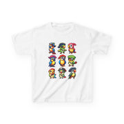 Kids Cotton Shirt, Halloween Pirate Parrot T-Shirt , Cute Hallowene Pirate Bird Costume For Boys & Girls