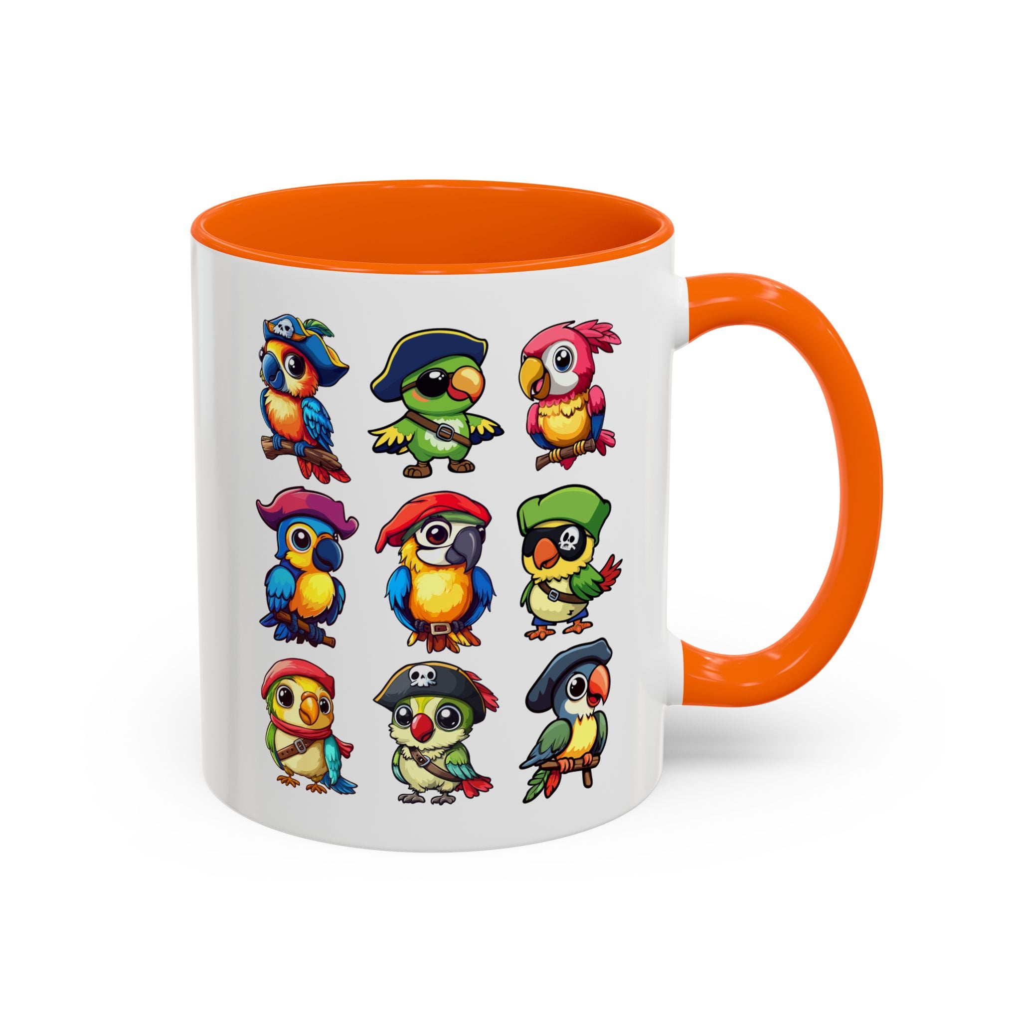 Parrot Pirate Accent Coffee Mug — Cute Halloween Tropical Parrot(11/15oz)