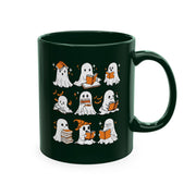 Funny Ghosts Reading Books, 11 oz Ceramic Mug, Halloween Mug Gifts For Reading Lovers
