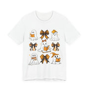 Halloween Ghosts Reading, Funny Halloween Ghost Crew Shirt For Women, Girl, Reading Lover