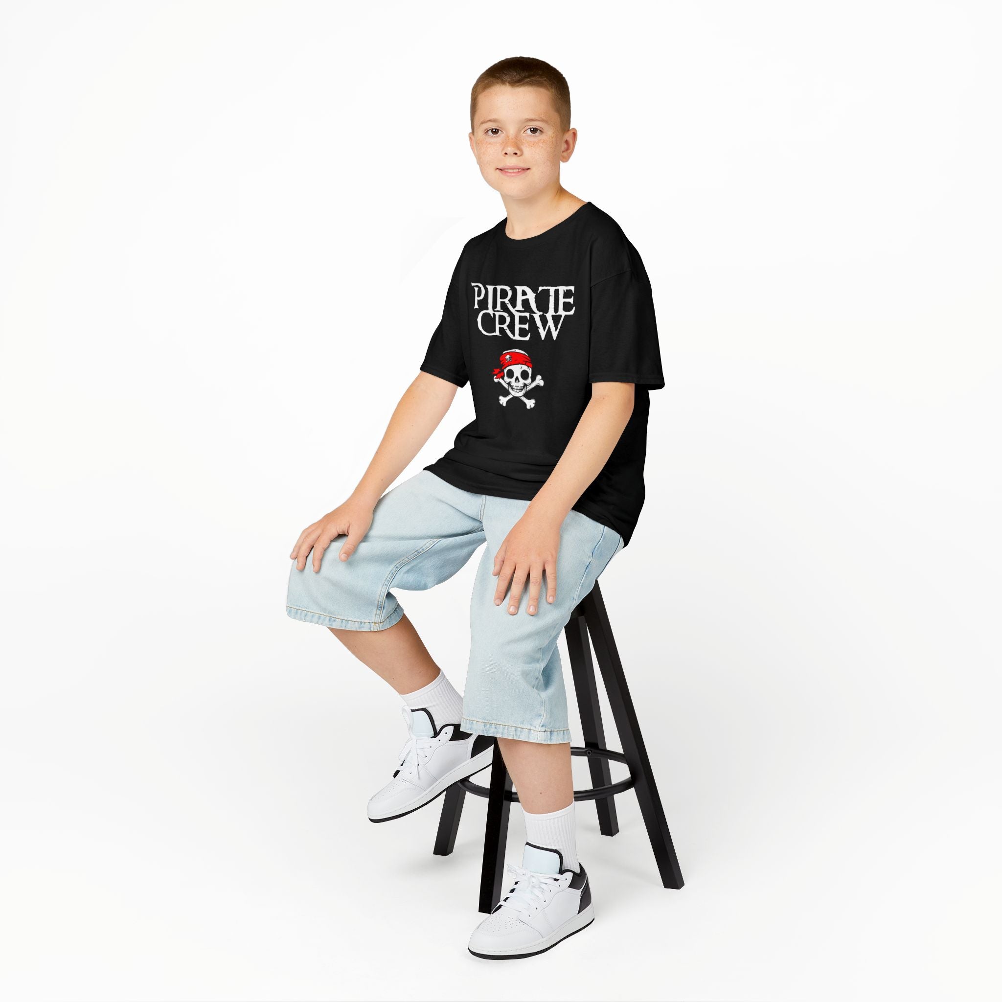 Kids 'Pirate Crew' Skull T-Shirt — Toddler Pirate Tee for Halloween & Family Matching Shirts