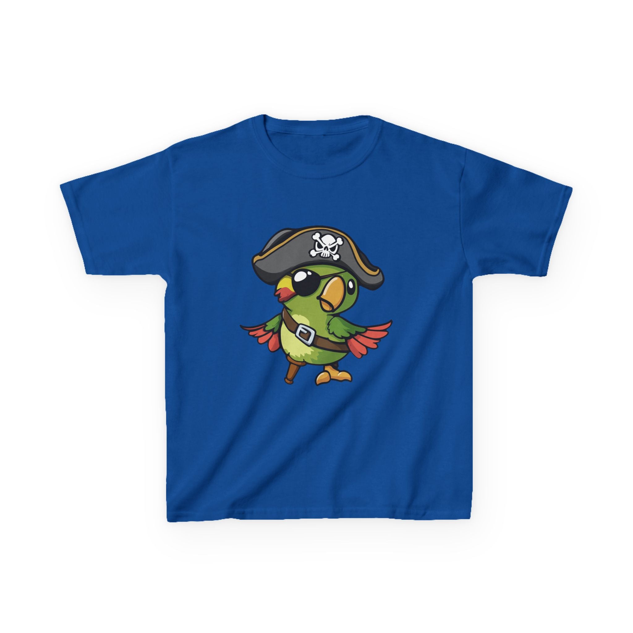 Kids Pirate Parrot T-Shirt — Cute Cartoon Bird Costume Tee for Boys & Girls