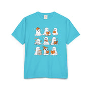 Comfort Colors T-shirt, Halloween Ghost Book Club T-Shirt, Cute Reading Ghosts Halloween T-shirt