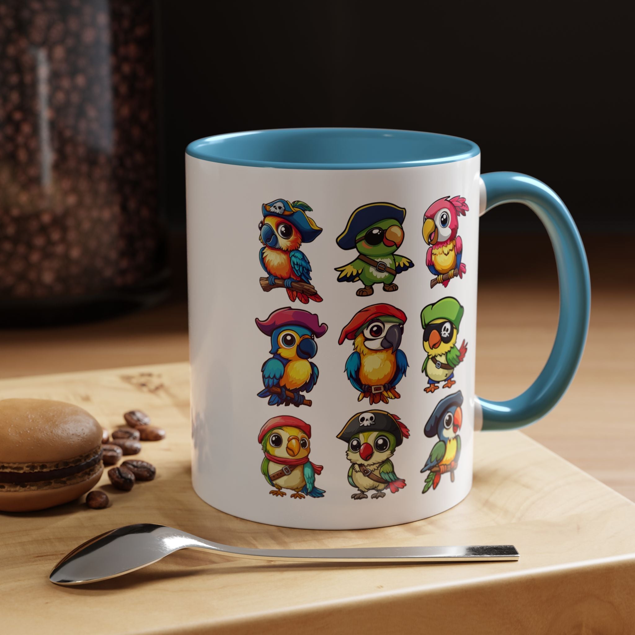 Parrot Pirate Accent Coffee Mug — Cute Halloween Tropical Parrot(11/15oz)