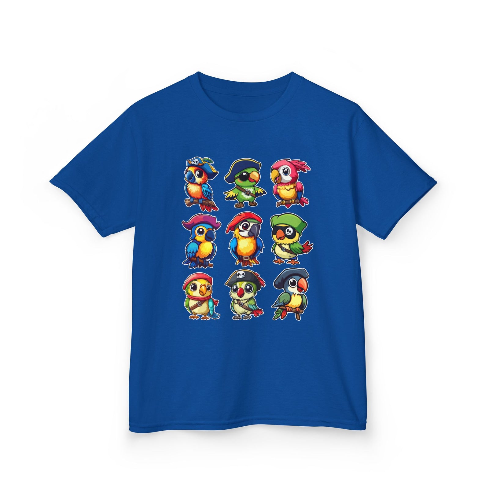 Kids Cotton Shirt, Halloween Pirate Parrot T-Shirt , Cute Hallowene Pirate Bird Costume For Boys & Girls