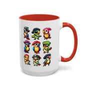 Parrot Pirate Accent Coffee Mug — Cute Halloween Tropical Parrot(11/15oz)