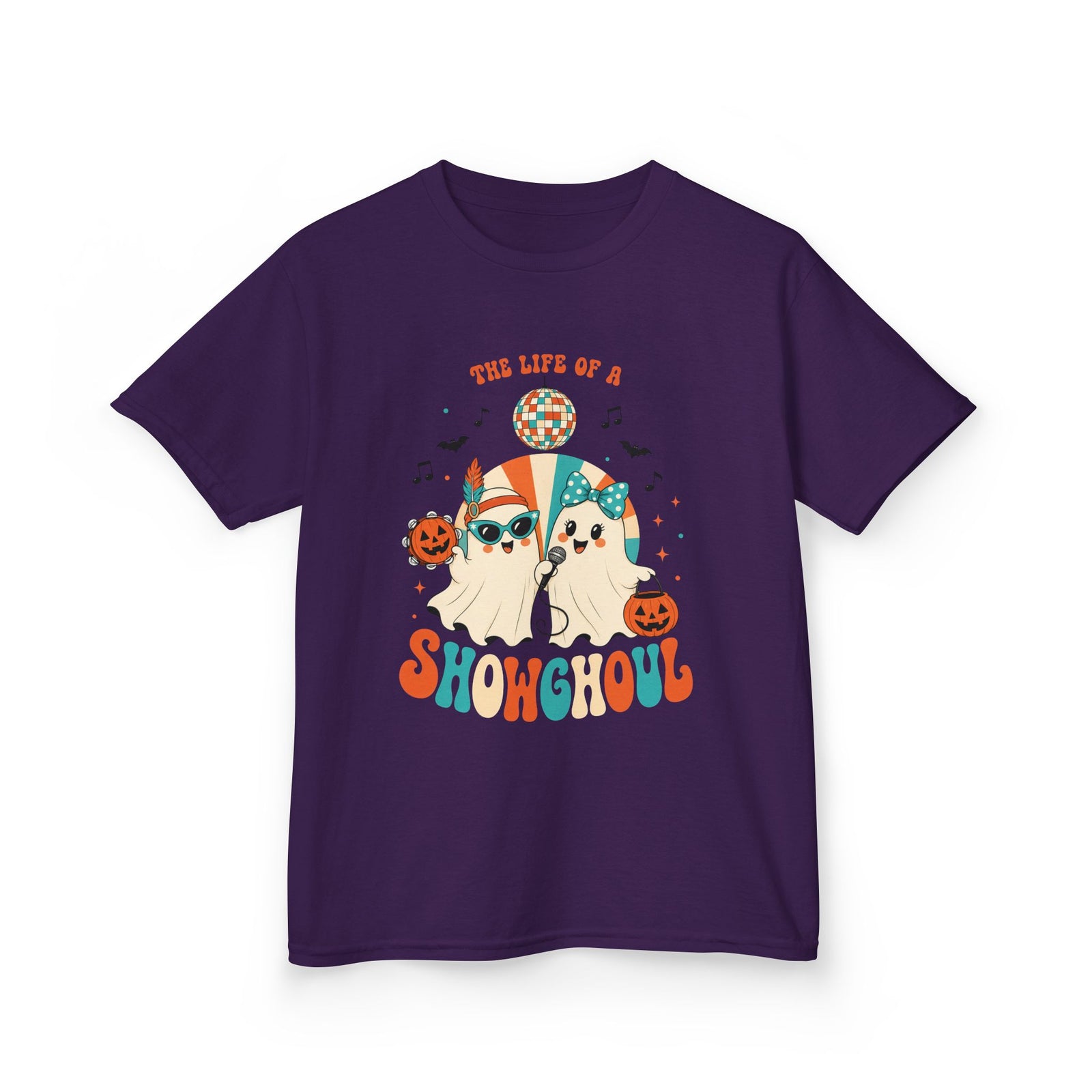 Kids Heavy Cotton Shirt, Halloween Ghost, Life Of The Showghoul funny Halloween