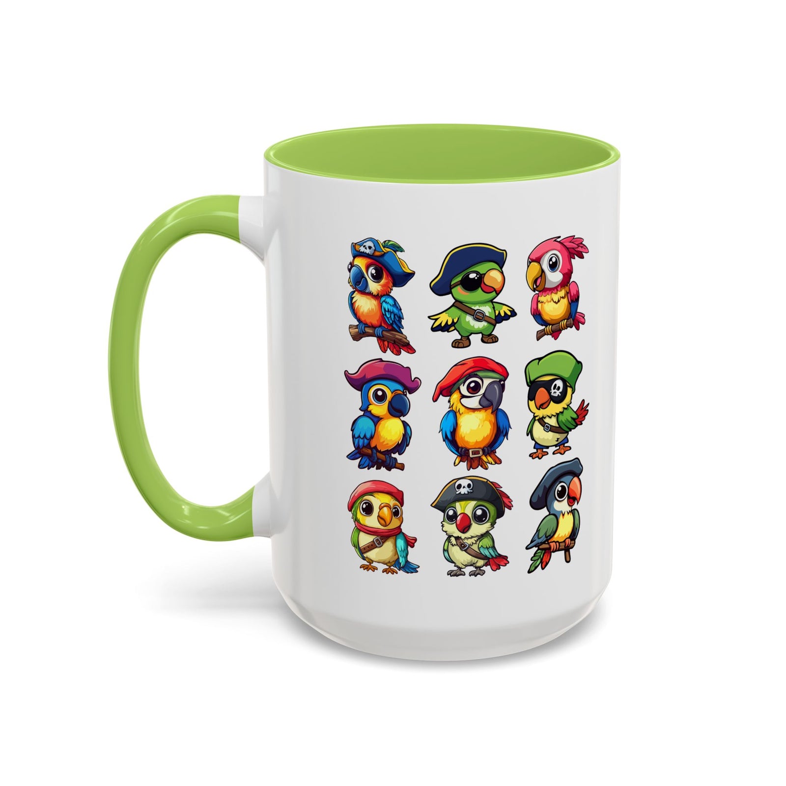 Parrot Pirate Accent Coffee Mug — Cute Halloween Tropical Parrot(11/15oz)