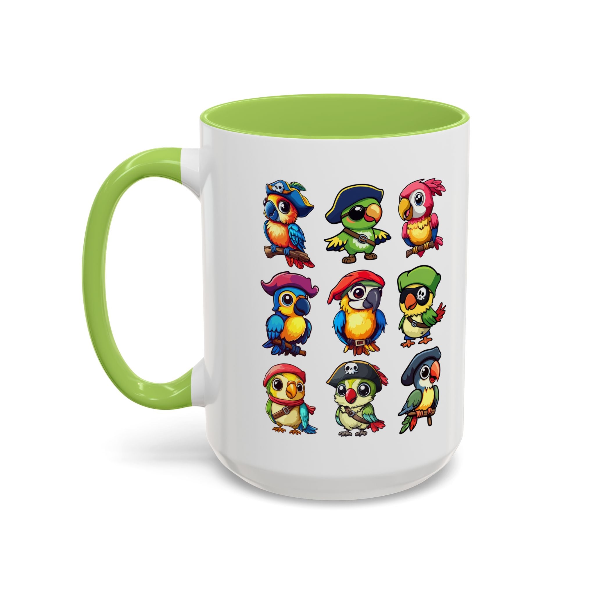 Parrot Pirate Accent Coffee Mug — Cute Halloween Tropical Parrot(11/15oz)