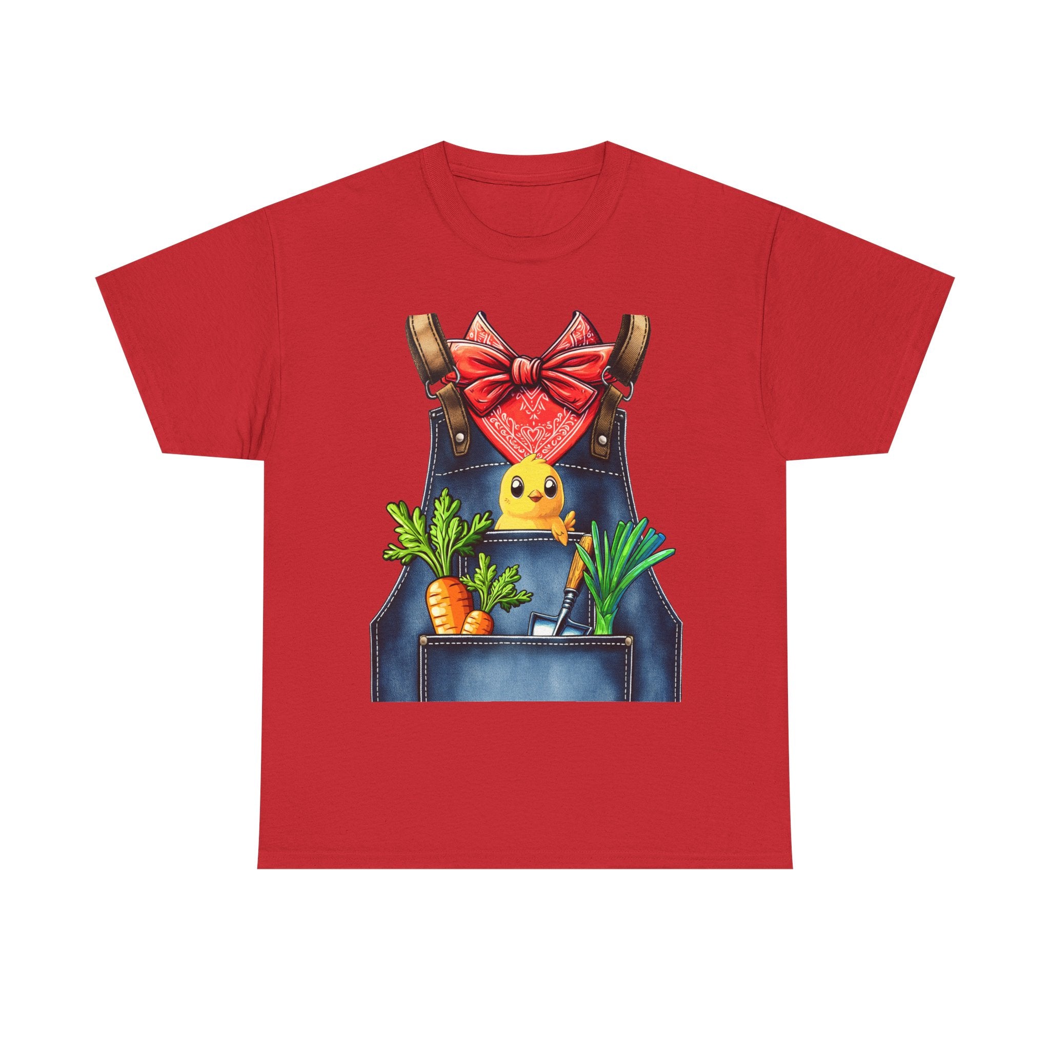 Garden Chick in Overalls T‑Shirt — Spring Gardening - Halloween Pretend I'm A Farmer