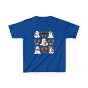 Kids Halloween Ghosts T‑Shirt — Cute Ghosts & Orange Bows Kids Tee