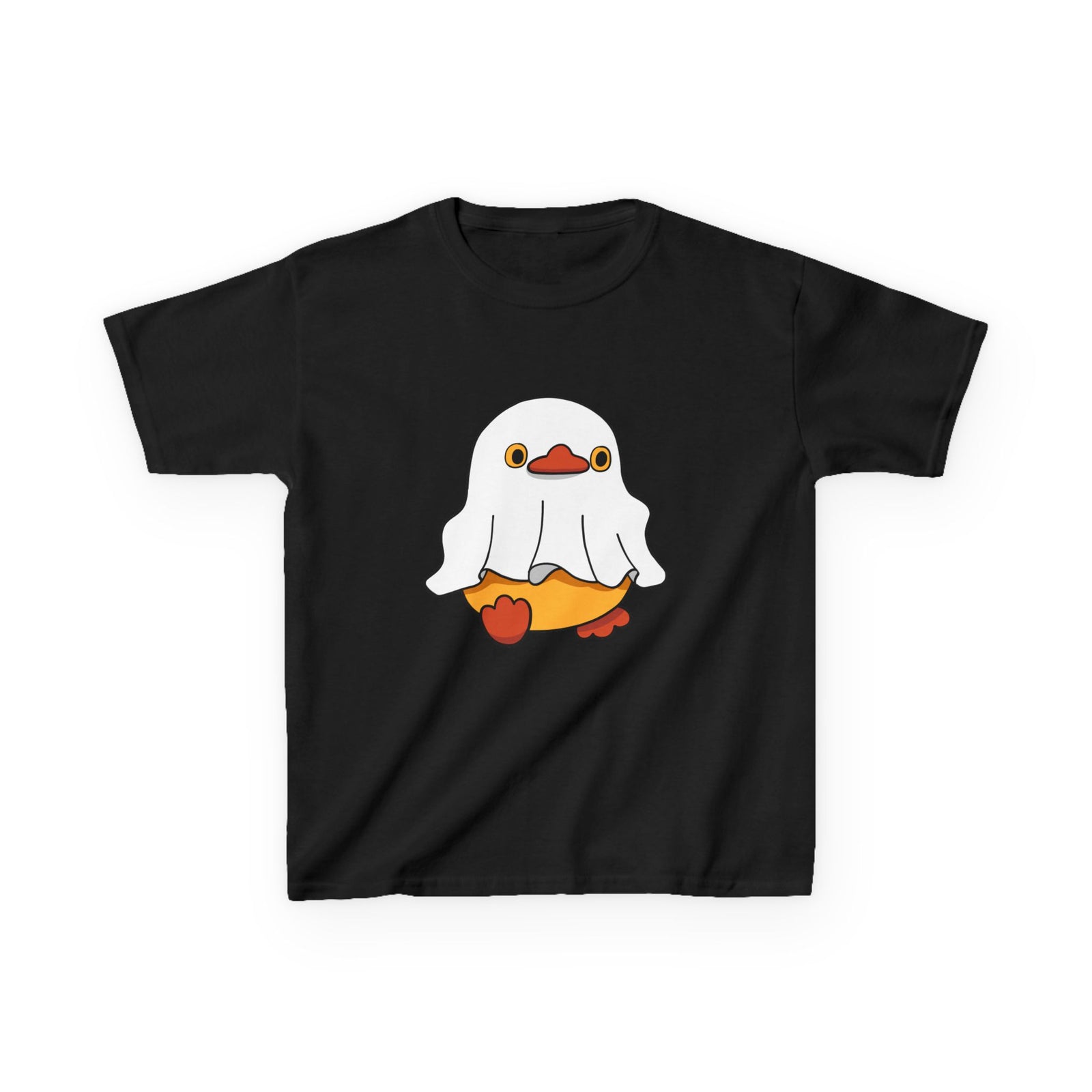 Kids Cotton Shirt, Halloween Ghost Duck, Halloween Costume Tee for Boys & Girls