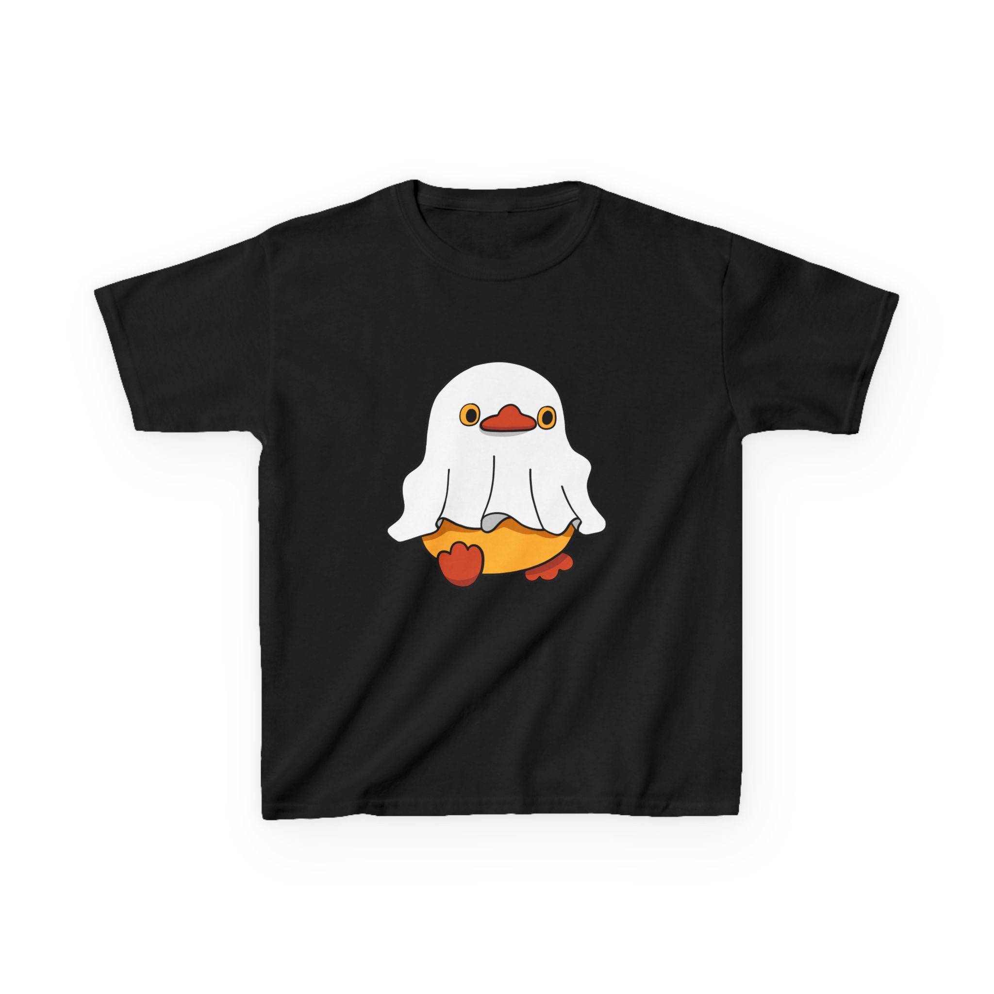 Kids Cotton Shirt, Halloween Ghost Duck, Halloween Costume Tee for Boys & Girls
