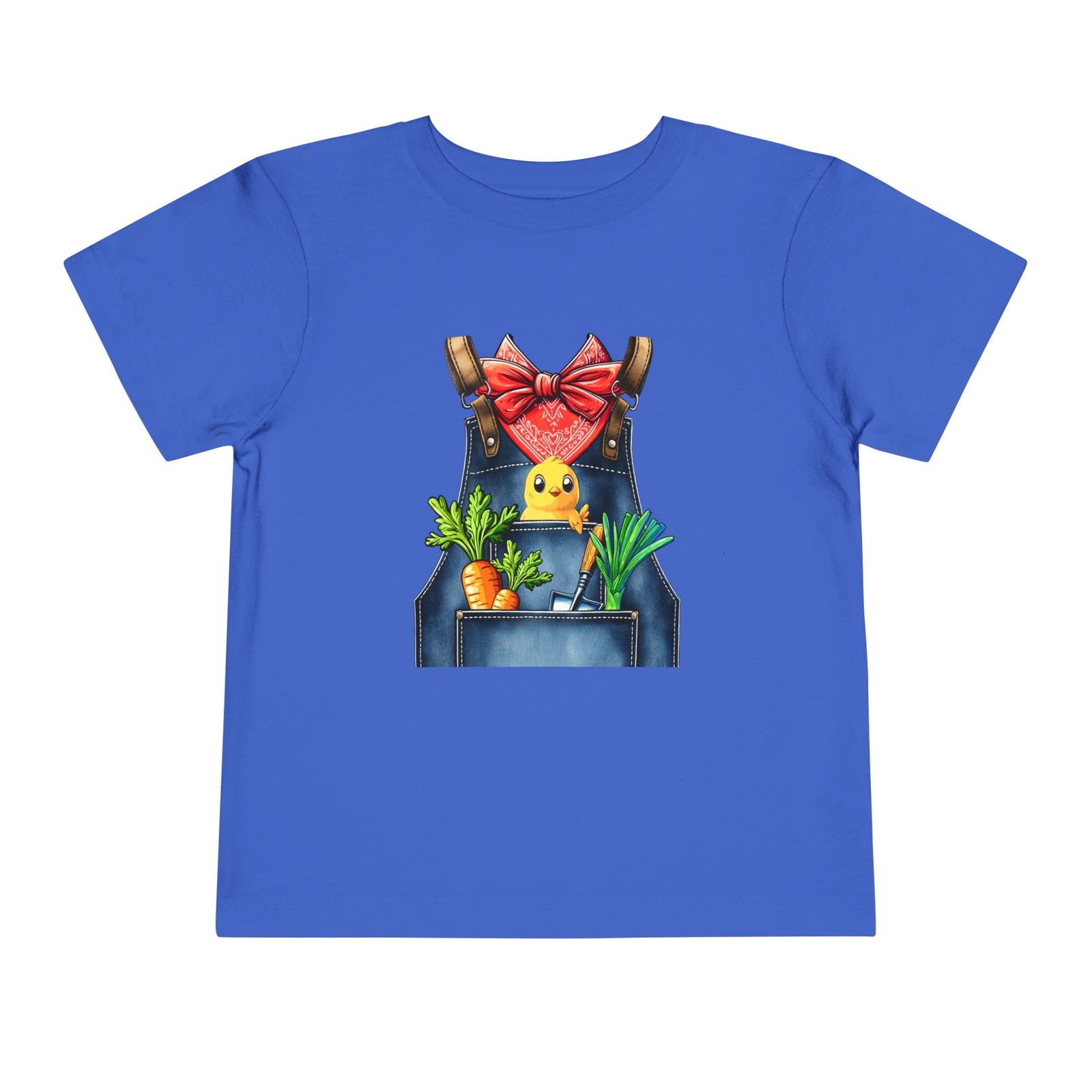 Toddler Tee — Chick in Overalls with Carrots Cute Spring Easter Shirt
