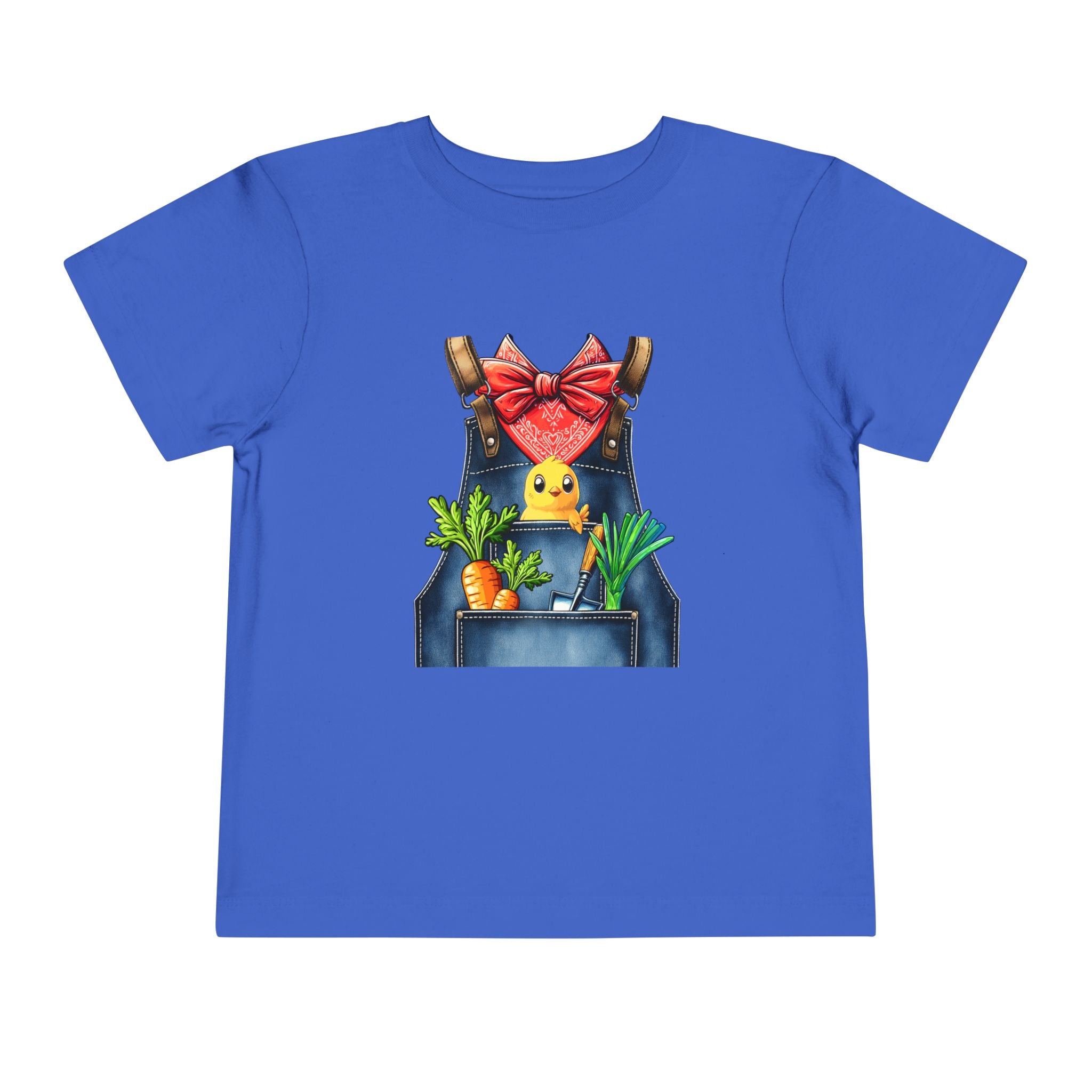 Toddler Tee — Chick in Overalls with Carrots Cute Spring Easter Shirt