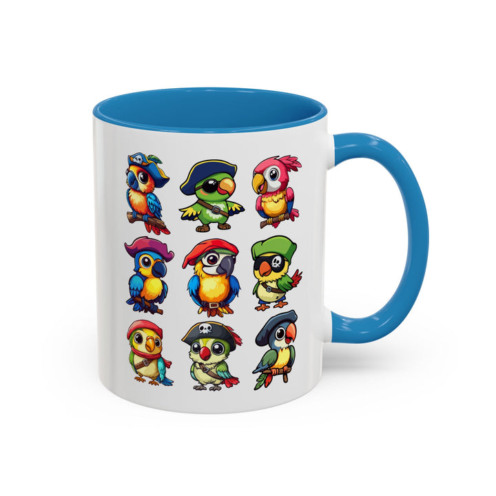 Parrot Pirate Accent Coffee Mug — Cute Halloween Tropical Parrot(11/15oz)