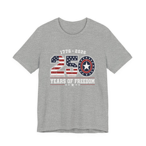 250 Captain America Shield T-Shirt — Patriotic Superhero Tee