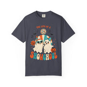Comfort Color Birthday Shirt, The Life of a Showghoul Halloween Ghost, Funny Halloween shirt
