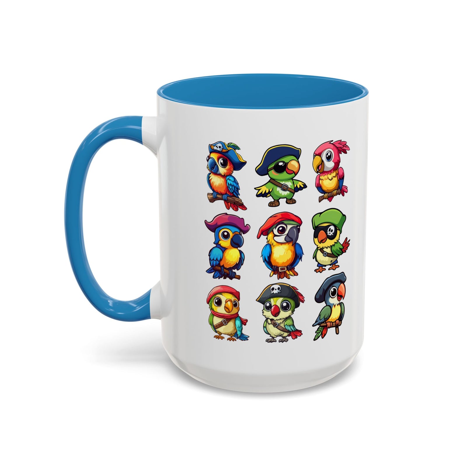 Parrot Pirate Accent Coffee Mug — Cute Halloween Tropical Parrot(11/15oz)