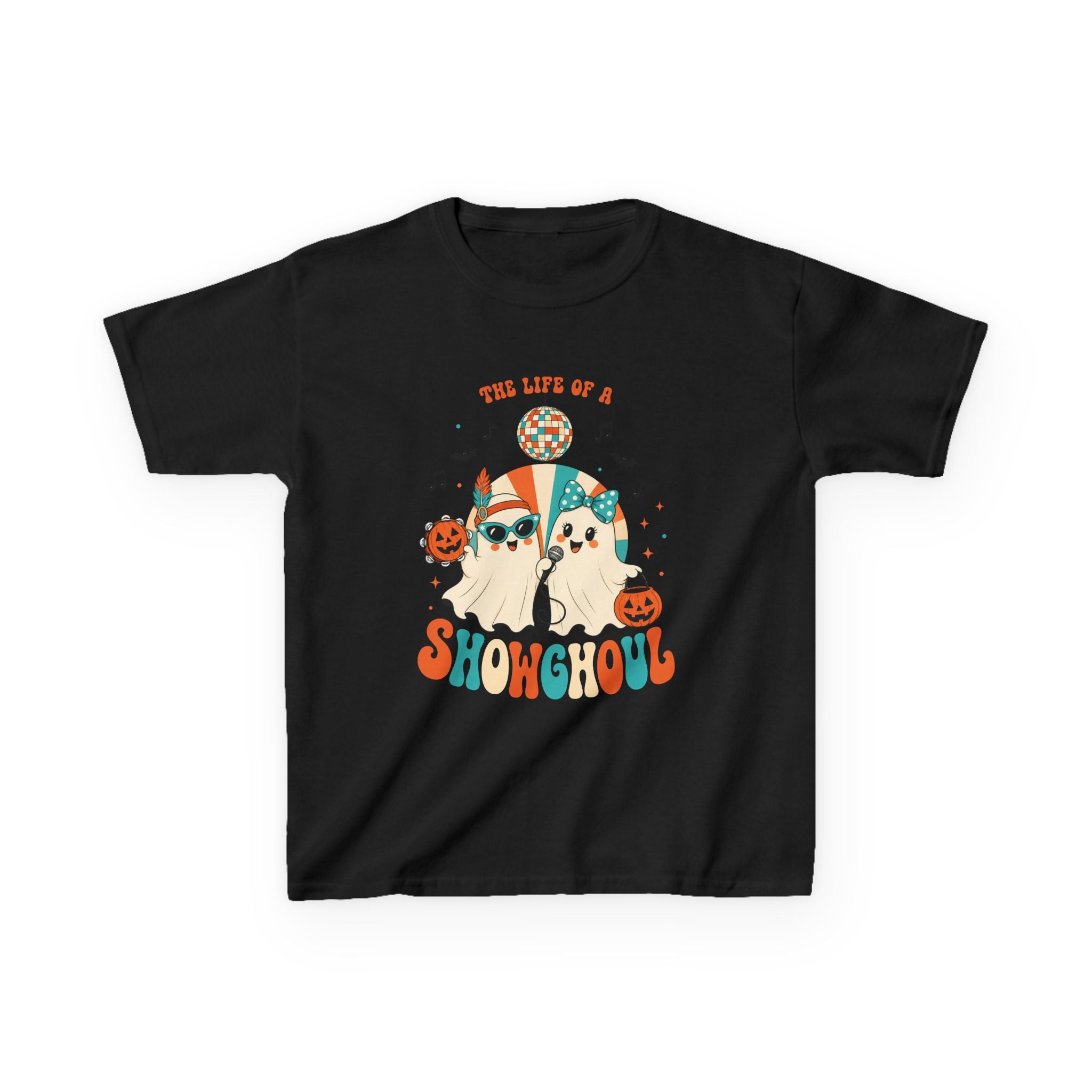 Kids Heavy Cotton Shirt, Halloween Ghost, Life Of The Showghoul funny Halloween