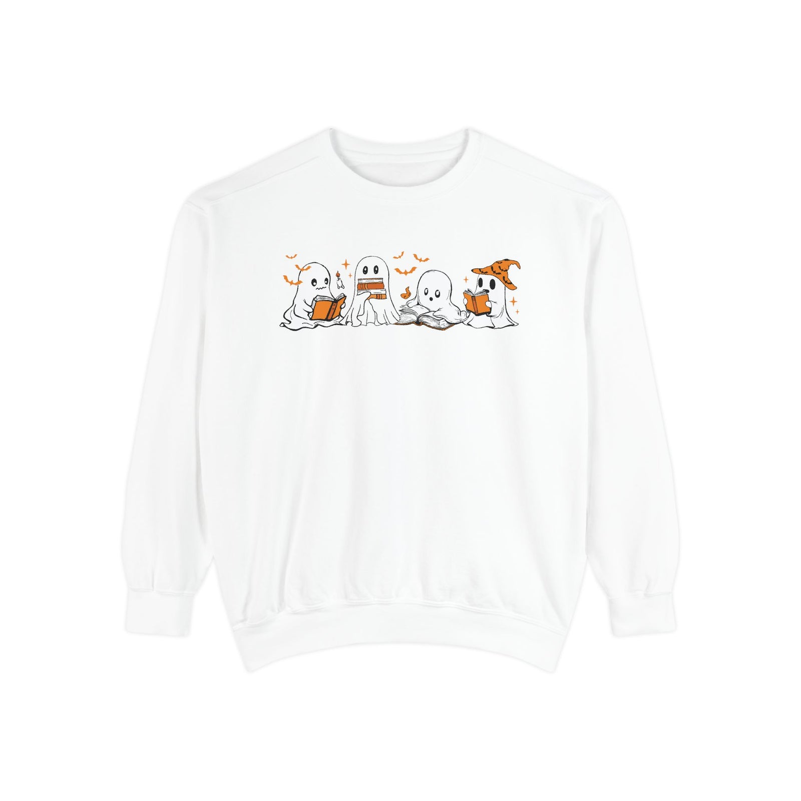 Halloween Ghost Squad Comfort Colors Sweatshirt — Halloween Reading Ghosts