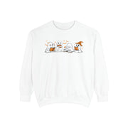 Halloween Ghost Squad Comfort Colors Sweatshirt — Halloween Reading Ghosts