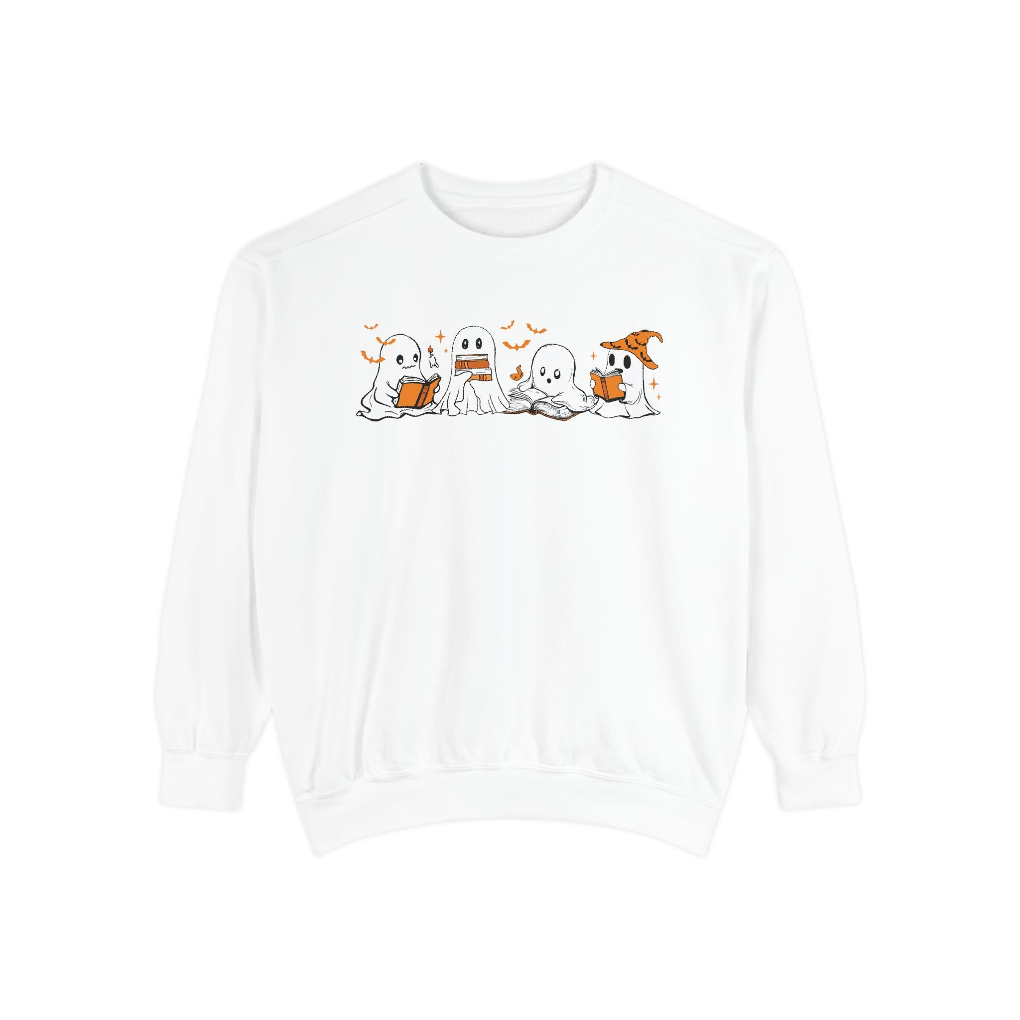 Halloween Ghost Squad Comfort Colors Sweatshirt — Halloween Reading Ghosts