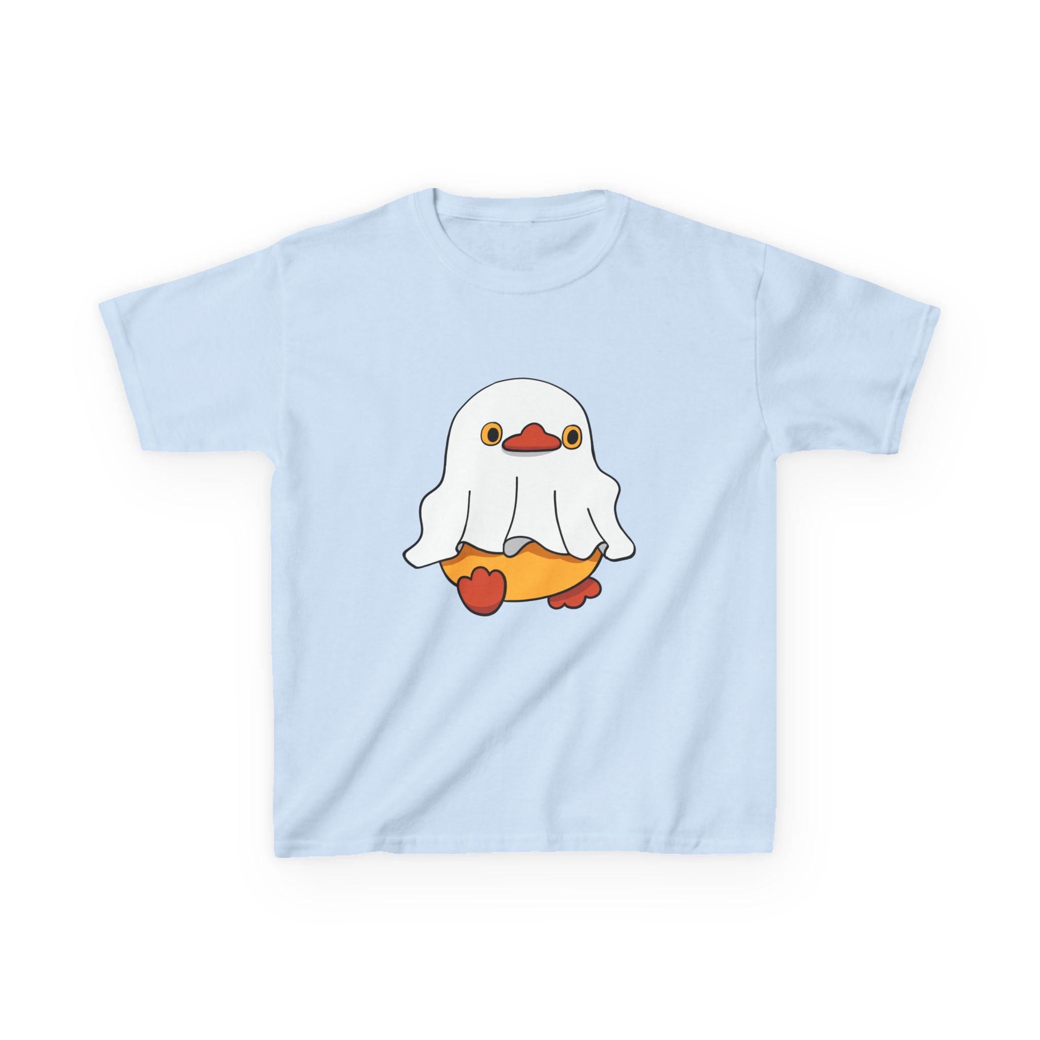 Kids Cotton Shirt, Halloween Ghost Duck, Halloween Costume Tee for Boys & Girls