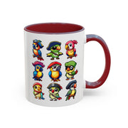 Parrot Pirate Accent Coffee Mug — Cute Halloween Tropical Parrot(11/15oz)
