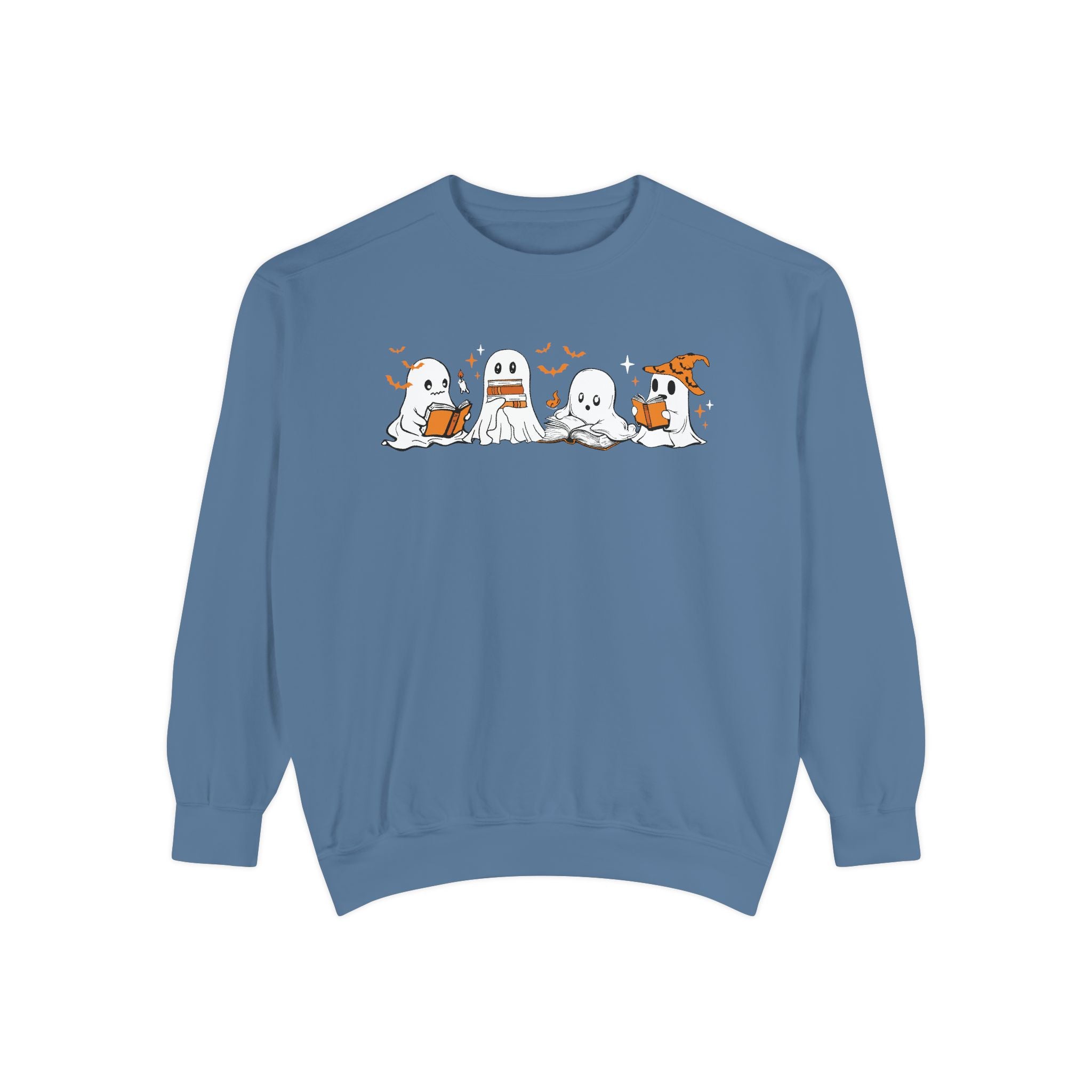 Halloween Ghost Squad Comfort Colors Sweatshirt — Halloween Reading Ghosts