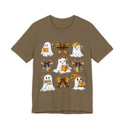 Halloween Ghosts Reading, Funny Halloween Ghost Crew Shirt For Women, Girl, Reading Lover