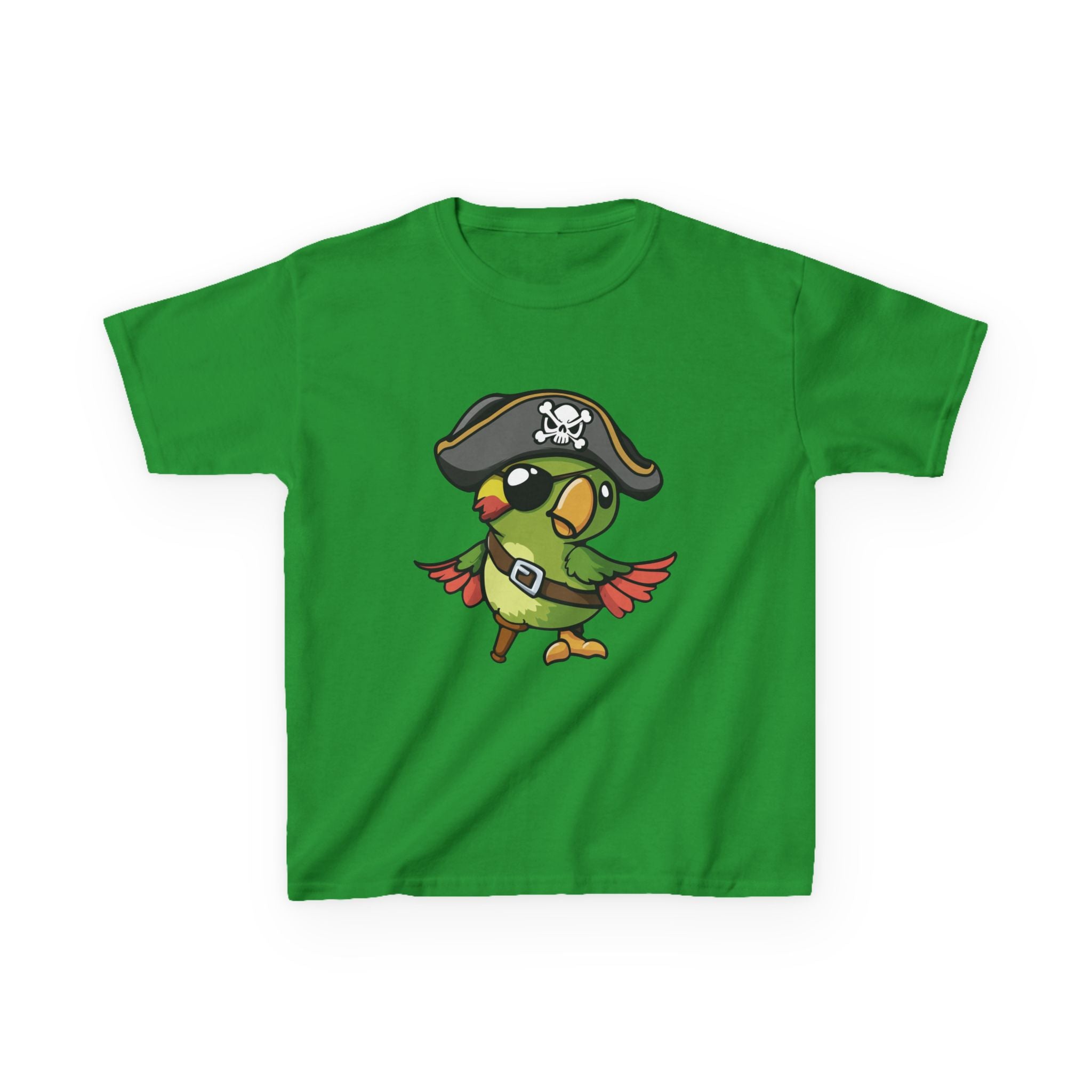Kids Pirate Parrot T-Shirt — Cute Cartoon Bird Costume Tee for Boys & Girls