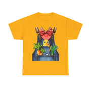 Garden Chick in Overalls T‑Shirt — Spring Gardening - Halloween Pretend I'm A Farmer