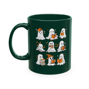 Funny Ghosts Reading Books, 11 oz Ceramic Mug, Halloween Mug Gifts For Reading Lovers