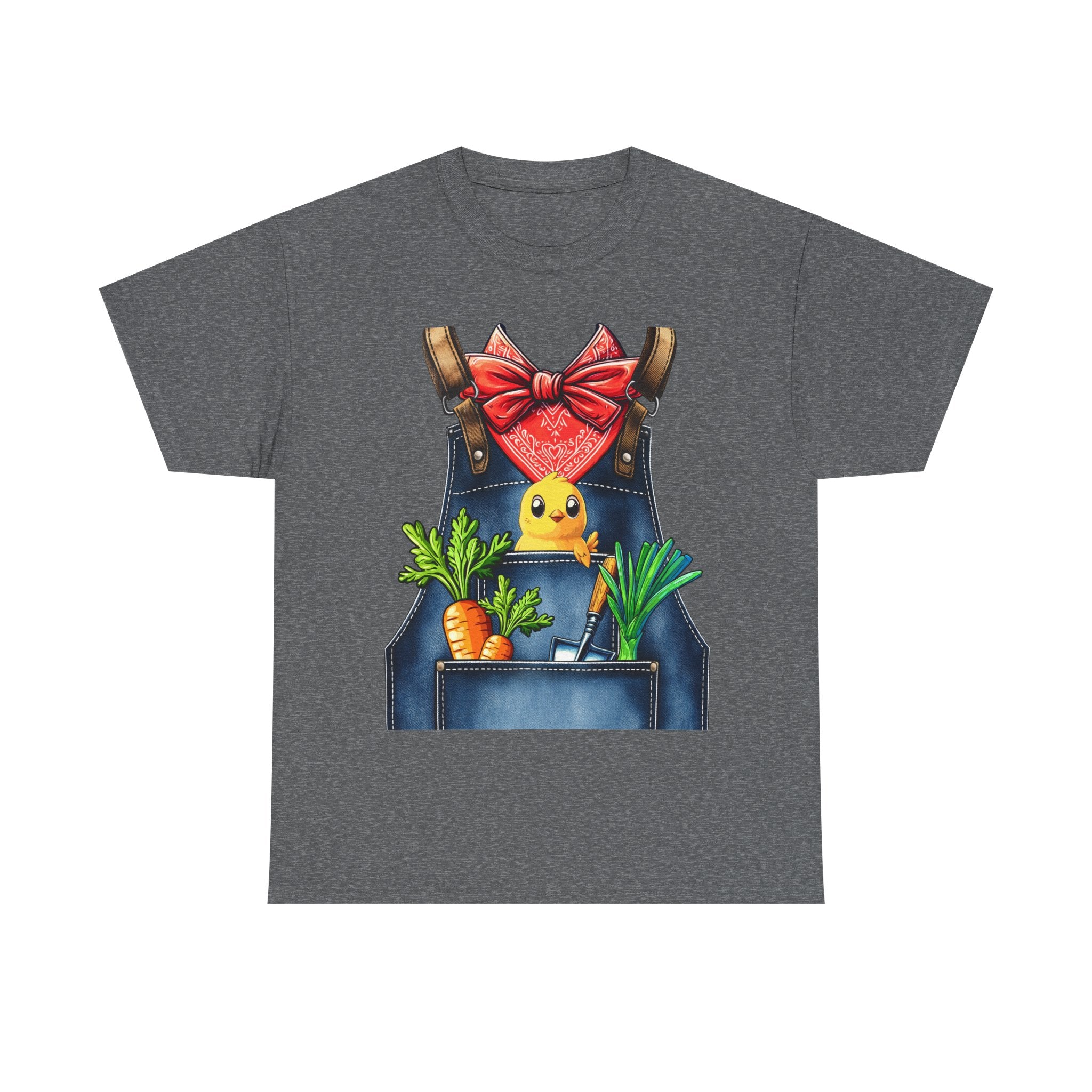Garden Chick in Overalls T‑Shirt — Spring Gardening - Halloween Pretend I'm A Farmer