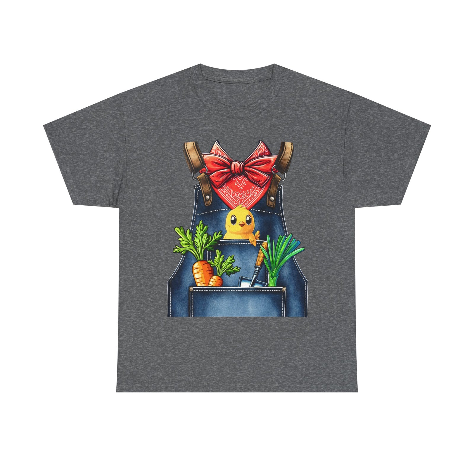 Garden Chick in Overalls T‑Shirt — Spring Gardening - Halloween Pretend I'm A Farmer