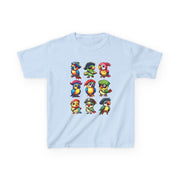 Kids Cotton Shirt, Halloween Pirate Parrot T-Shirt , Cute Hallowene Pirate Bird Costume For Boys & Girls