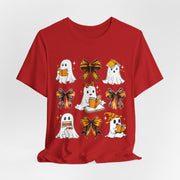 Halloween Ghosts Reading, Funny Halloween Ghost Crew Shirt For Women, Girl, Reading Lover