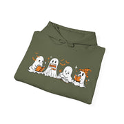 Ghosts Reading Hoodie, Cute Halloween Book Club Cotton Sweatshirt