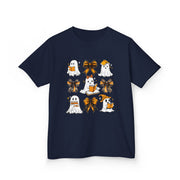 Kids Halloween Ghosts T‑Shirt — Cute Ghosts & Orange Bows Kids Tee
