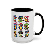 Parrot Pirate Accent Coffee Mug — Cute Halloween Tropical Parrot(11/15oz)