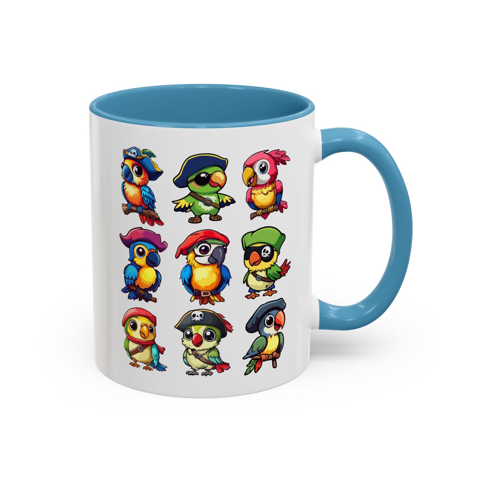 Parrot Pirate Accent Coffee Mug — Cute Halloween Tropical Parrot(11/15oz)
