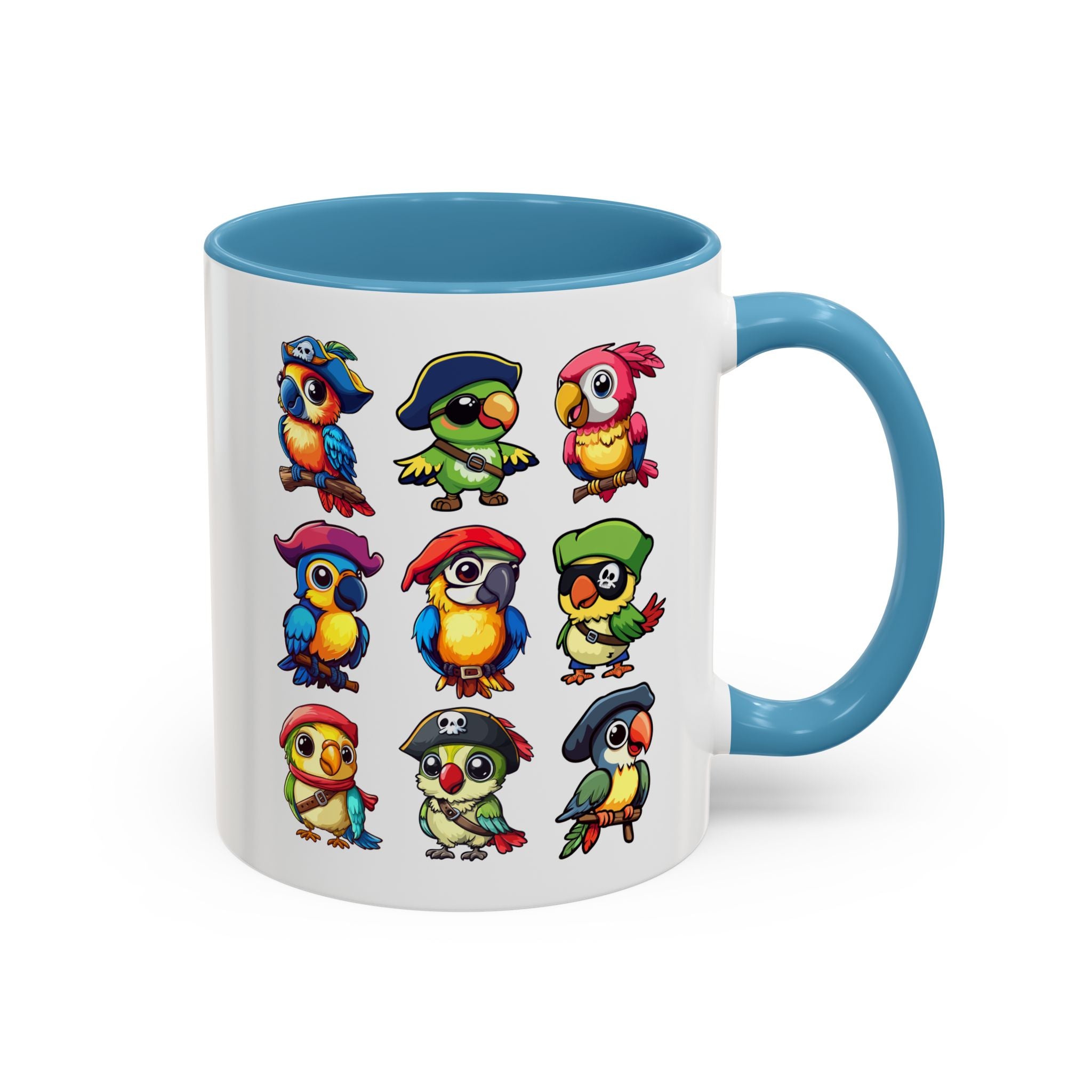 Parrot Pirate Accent Coffee Mug — Cute Halloween Tropical Parrot(11/15oz)