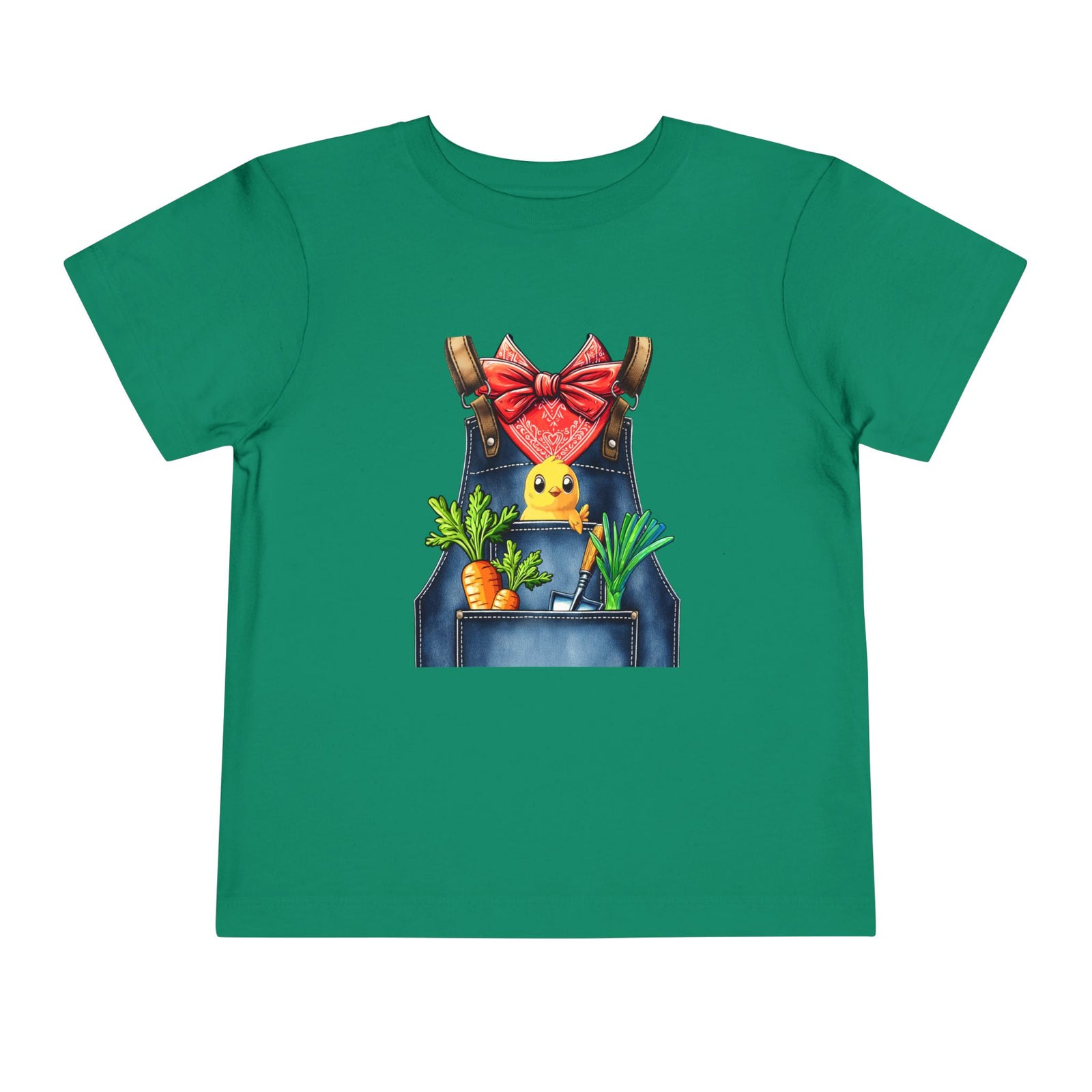 Toddler Tee — Chick in Overalls with Carrots Cute Spring Easter Shirt