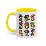 Parrot Pirate Accent Coffee Mug — Cute Halloween Tropical Parrot(11/15oz)