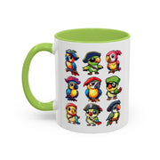 Parrot Pirate Accent Coffee Mug — Cute Halloween Tropical Parrot(11/15oz)