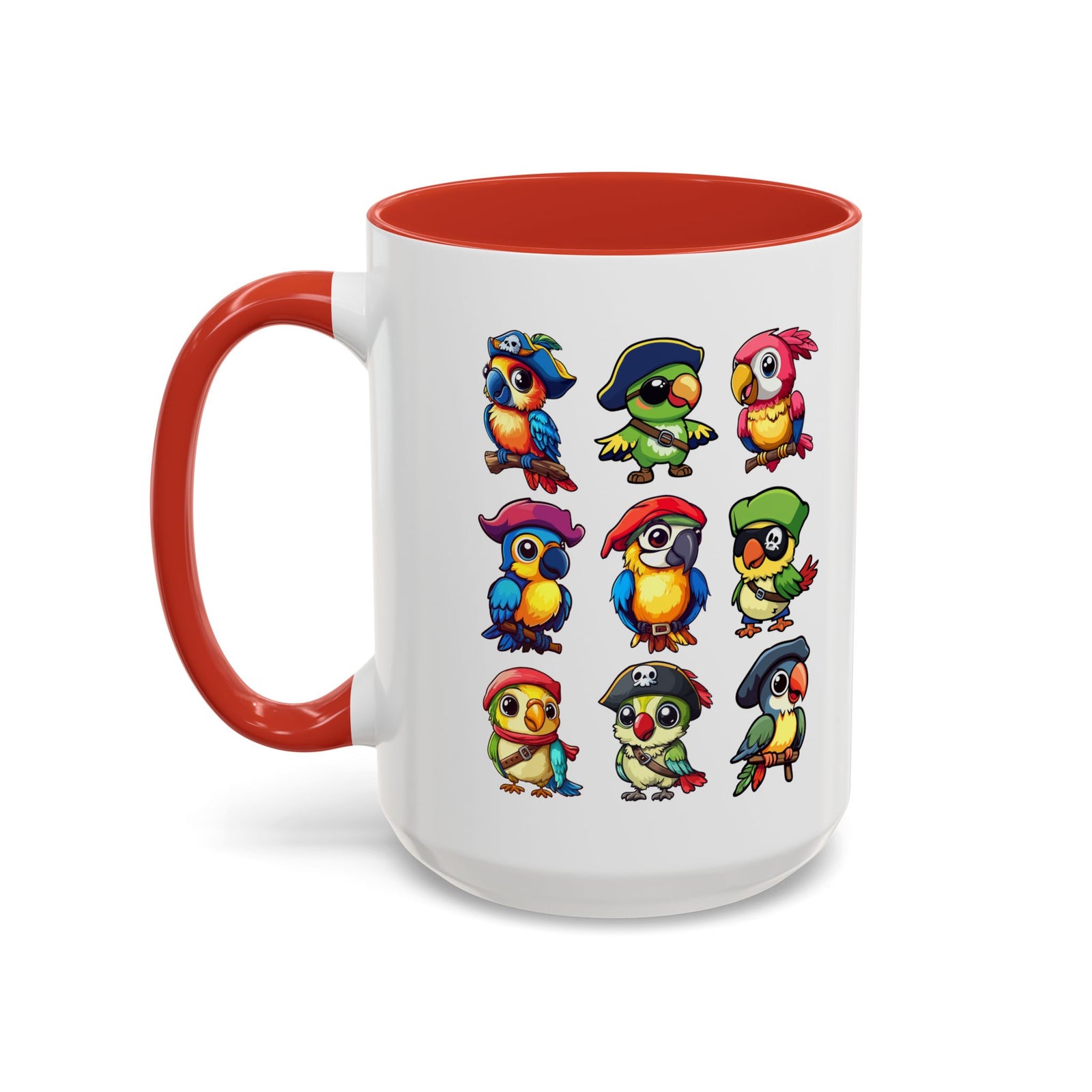 Parrot Pirate Accent Coffee Mug — Cute Halloween Tropical Parrot(11/15oz)